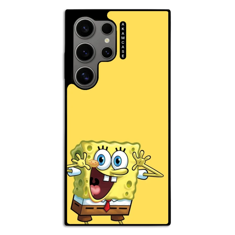 کاور آکام مدل AMC-WSGS24U-SPONGE BOB11 مناسب برای گوشی موبایل سامسونگ Galaxy S24 Ultra