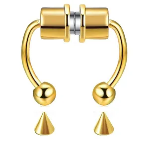 پیرسینگ زنانه مدل مگنتی طرح گوی و نیزه کد Mhr-1