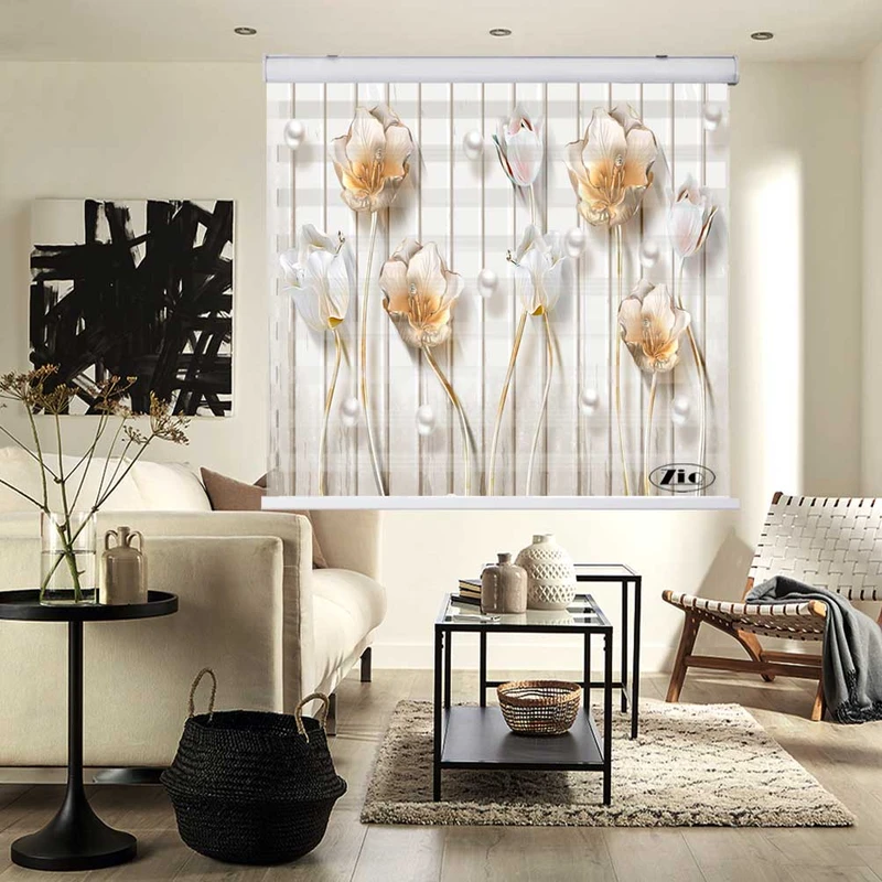 پرده زبرا زیو کد 3D1303 سایز 150x200 سانتی متر