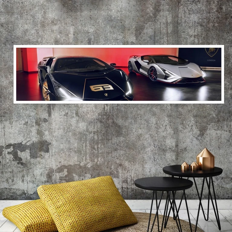 تابلو بکلیت طرح اتومبیل ماشین لامبورگینی مدل کشیده W-7885