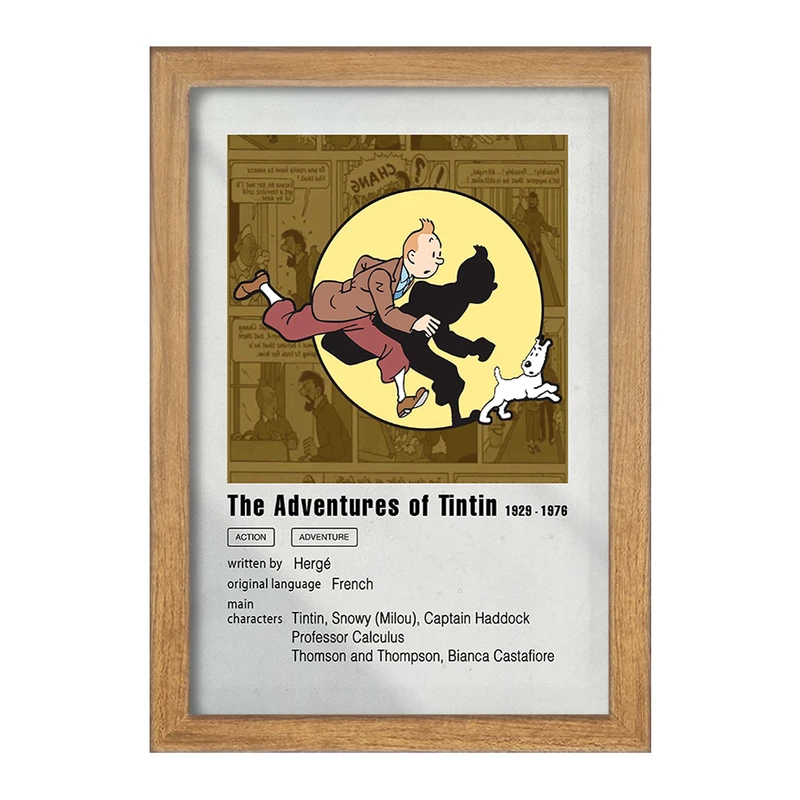 تابلو خندالو مدل تن تن (Tintin) کد F11254