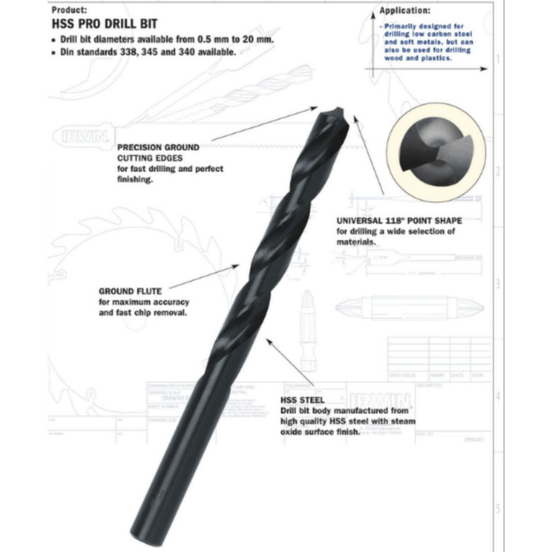 مته آهن اروین مدل 10502341 سایز 11 میلی متر مجموعه دو عددی مته آهن اروین مدل 10502341 سایز 11 میلی متر مجموعه دو عددی