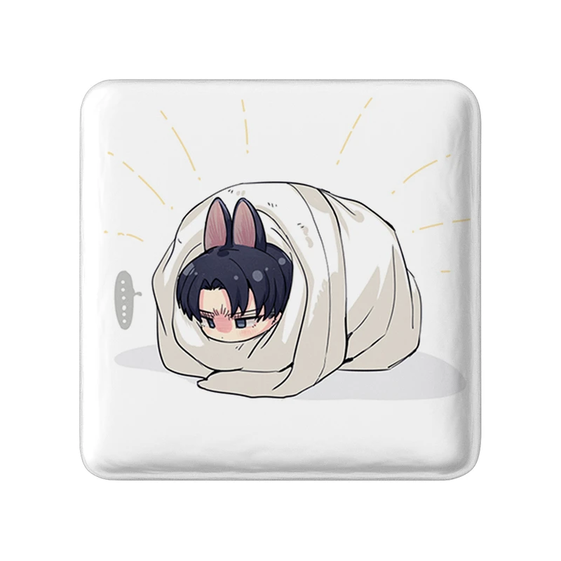 مگنت خندالو طرح لیوای انیمه اتک آن تایتان Attack on Titan مدل مربعی کد 18615