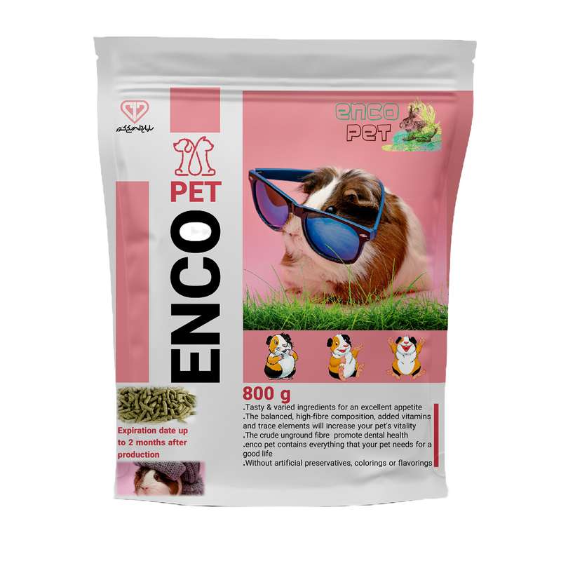 غذای خوکچه هندی انکوپت مدل enco guinea pigs وزن 800 گرم