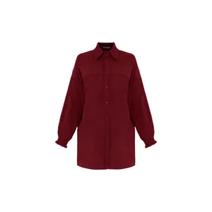 مانتو زنانه بنیس مدل دیبا رنگ زرشکی