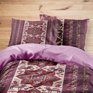 سرویس روتختی مدوپد طرح فرش بلوچ چهارترنج لچکی مدل C-balouch27 یک نفره 4 تکه