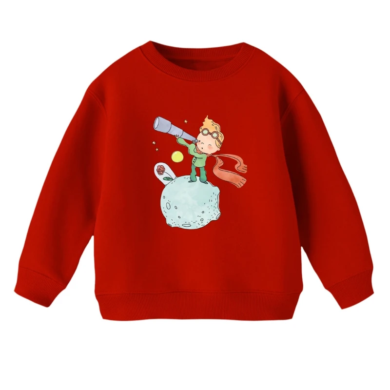 سویشرت بچگانه مدل شازده کوچولو و تلسکوپ