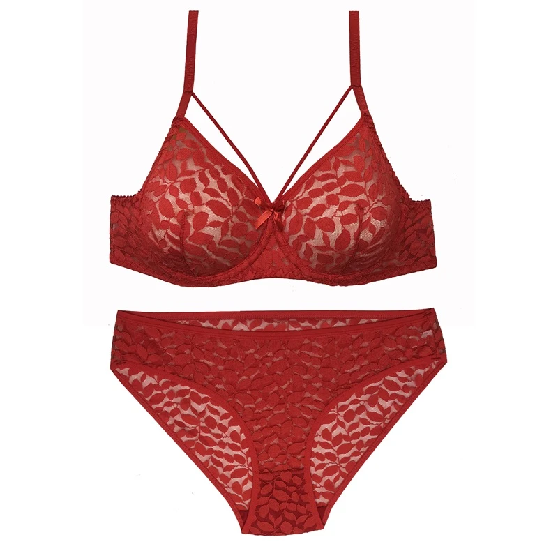 ست شورت و سوتین زنانه ژوبین مدل گیپوری طرح برگ