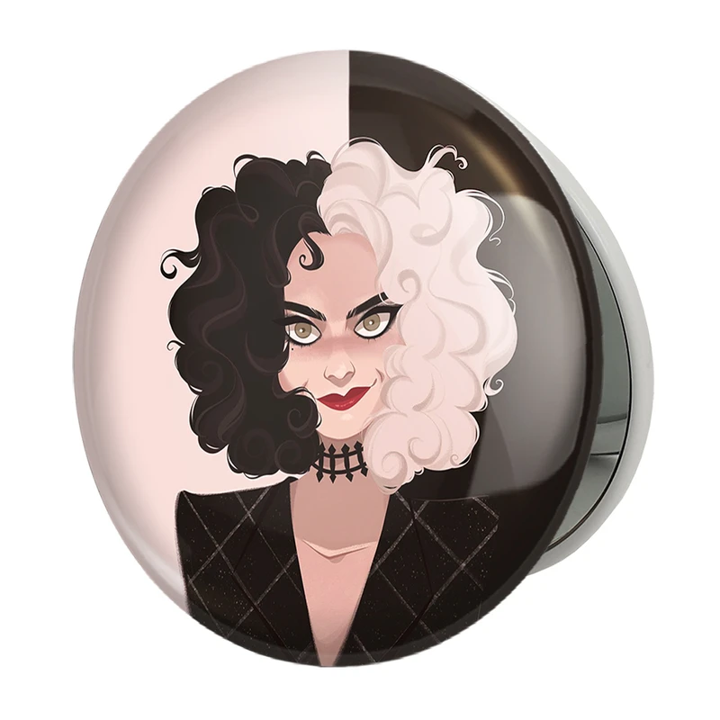آینه جیبی خندالو طرح کروئلا Cruella مدل تاشو کد 10749 