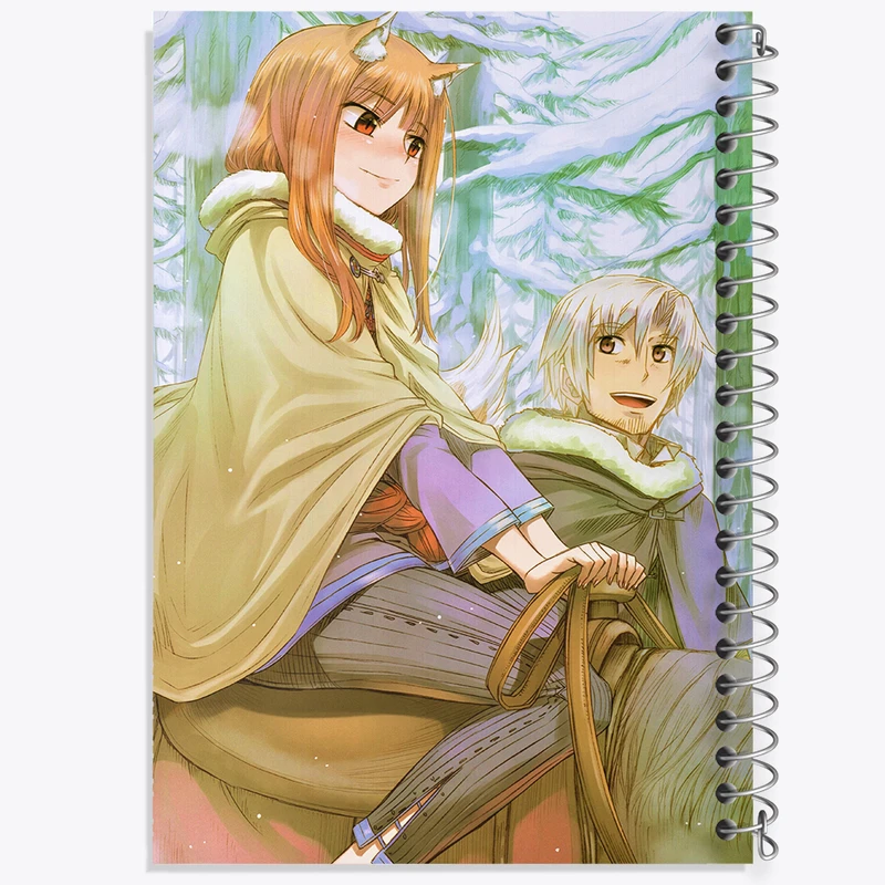 دفتر مشق 50 برگ خندالو طرح هولو و کرافت انیمه ادویه و گرگ کد 36157