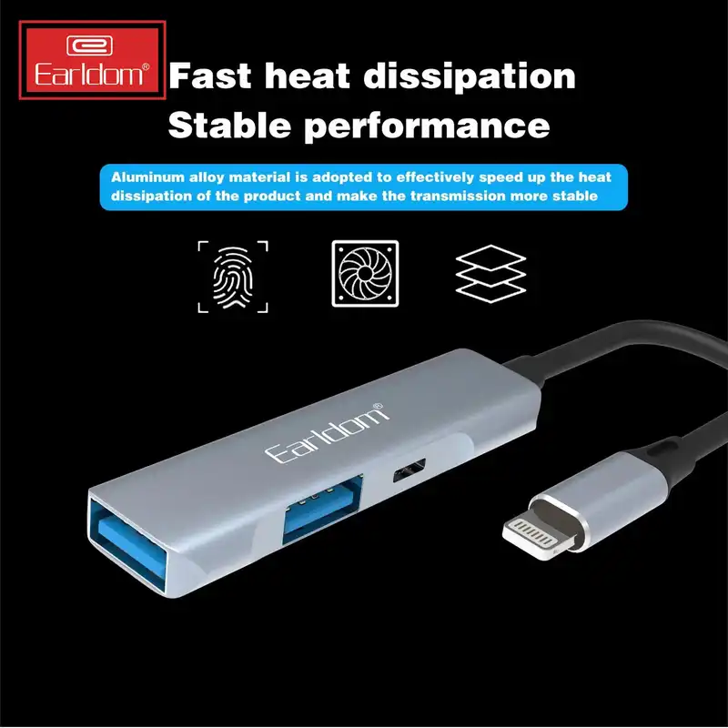 هاب 2 پورت لایتنینگ ارلدام مدل HUB11