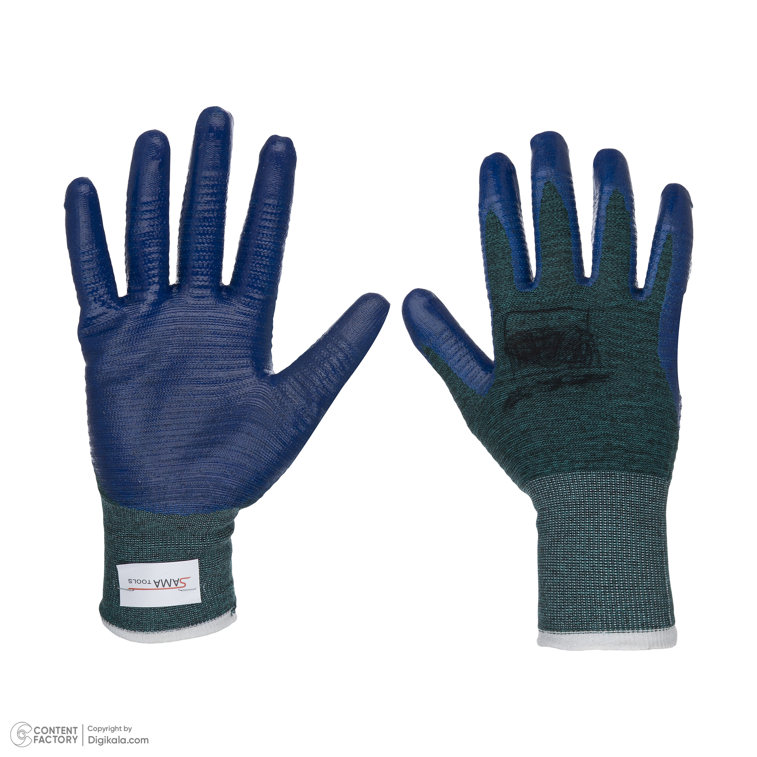 دستکش ایمنی سما تولز مدل نیتریل پوست ماری کد 001