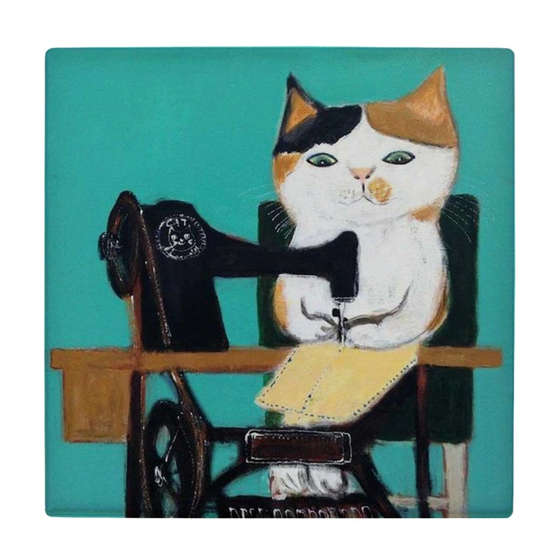  زیر لیوانی طرح گربه خیاط کد    3616271_1563