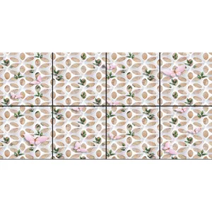 تایل سقفی آسمان مجازی طرح پروانه ها و برگ کد 420 سایز 60x60 سانتی متر مجموعه 8 عددی