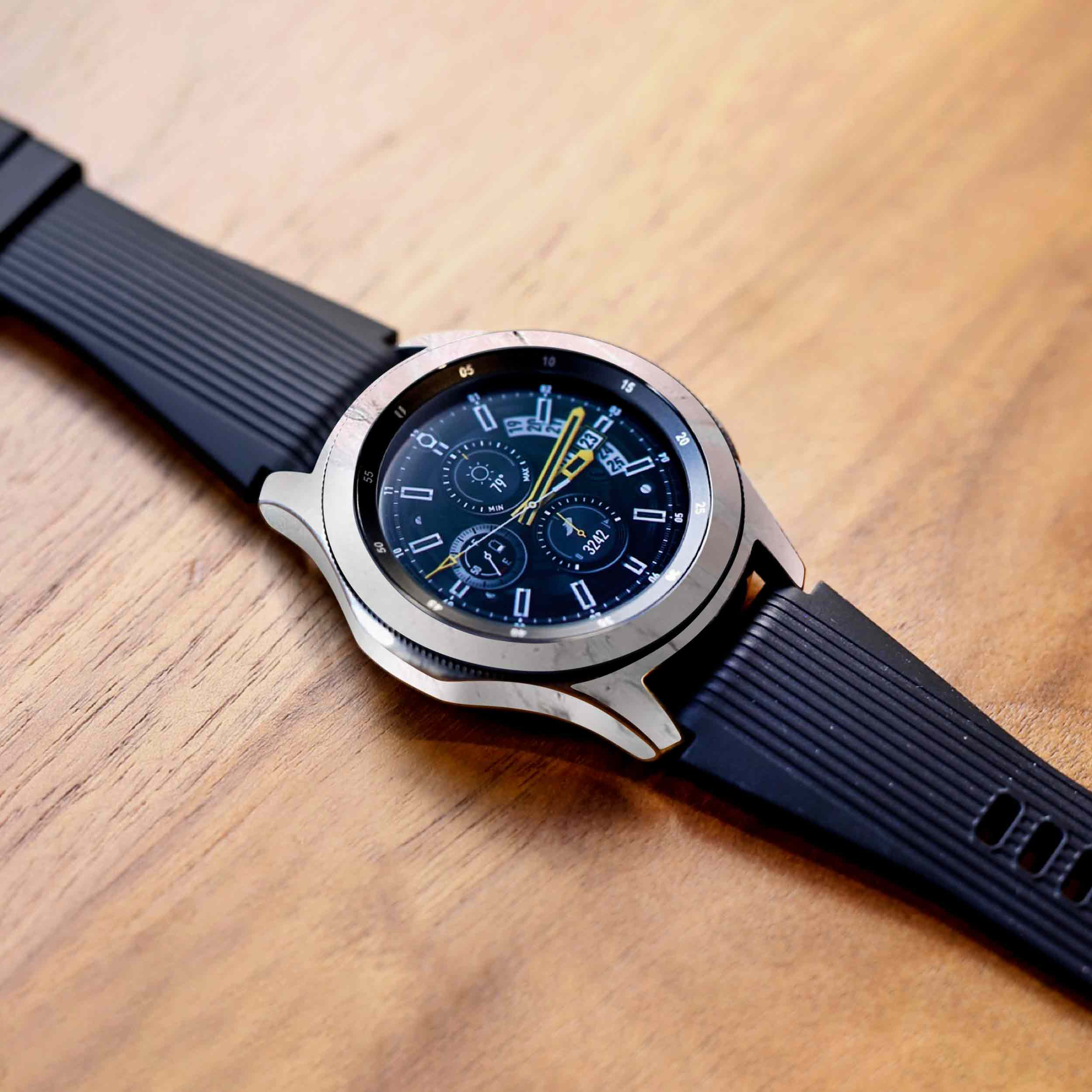 برچسب ماهوت طرح Blanco-Pink-Marble مناسب برای ساعت هوشمند سامسونگ Galaxy Watch 46mm
