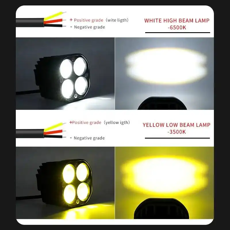 پروژکتور خودرو اچ اف دی مدل DRL-4  بسته دو عددی
