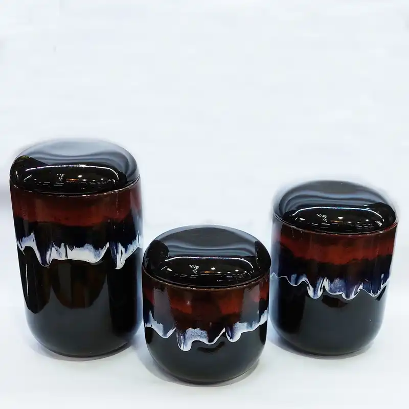 بانکه سرامیکی طرح لعاب اشکی مجموعه 3 عددی