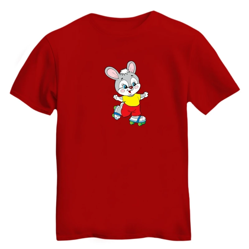 تی شرت آستین کوتاه زنانه مدل اسکیت سوار کد 06