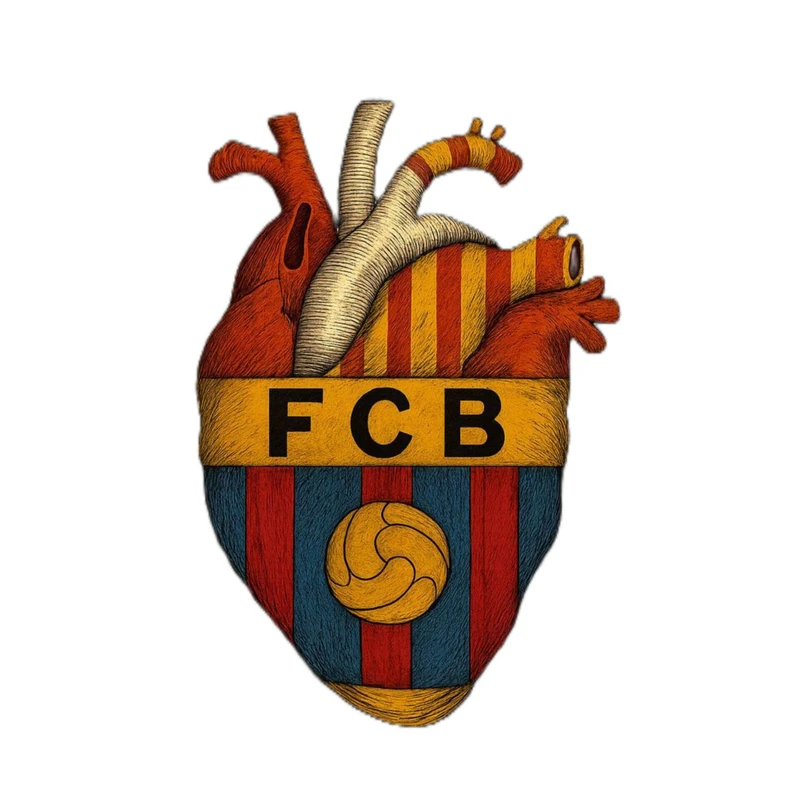 استیکر پارچه و لباس پاد آفرین مدل فوتبالی بارسلونا کد 2173