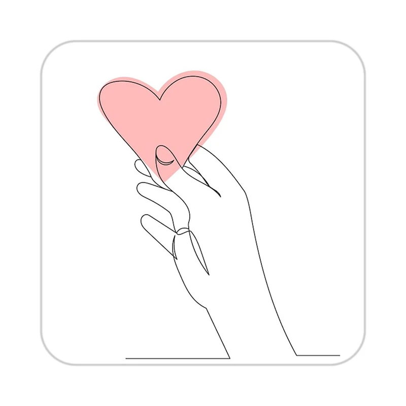 زیر لیوانی کاکتی طرح عاشقانه مدل mp38280