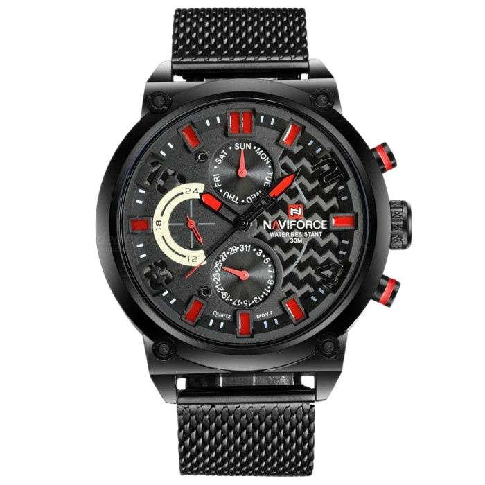 ساعت مچی عقربه‌ای مردانه نیوی فورس مدل سه موتوره m