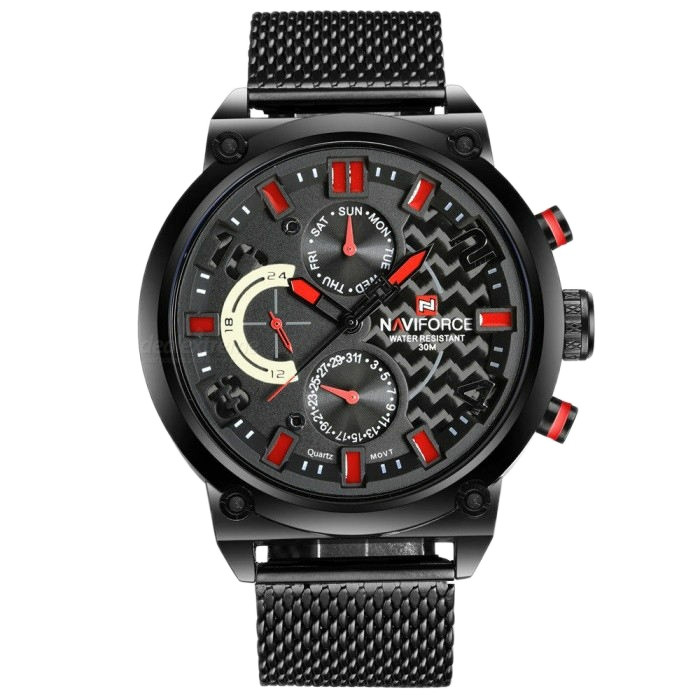 ساعت مچی عقربه‌ای مردانه نیوی فورس مدل سه موتوره m