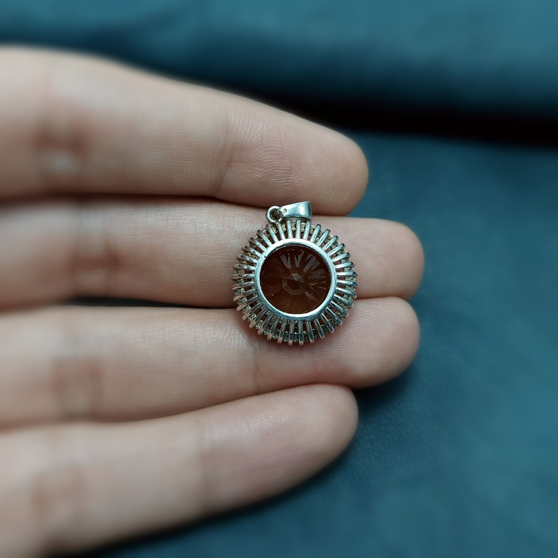 آویز گردنبند نقره زنانه مدل الکساندریت کد VM5872