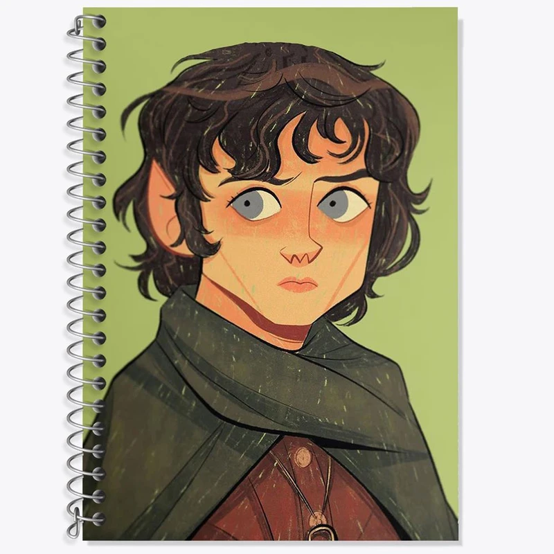 دفتر زبان 50 برگ خندالو مدل دو خط طرح فرودو بگینز ارباب حلقه ها Lord of the Rings کد 4758