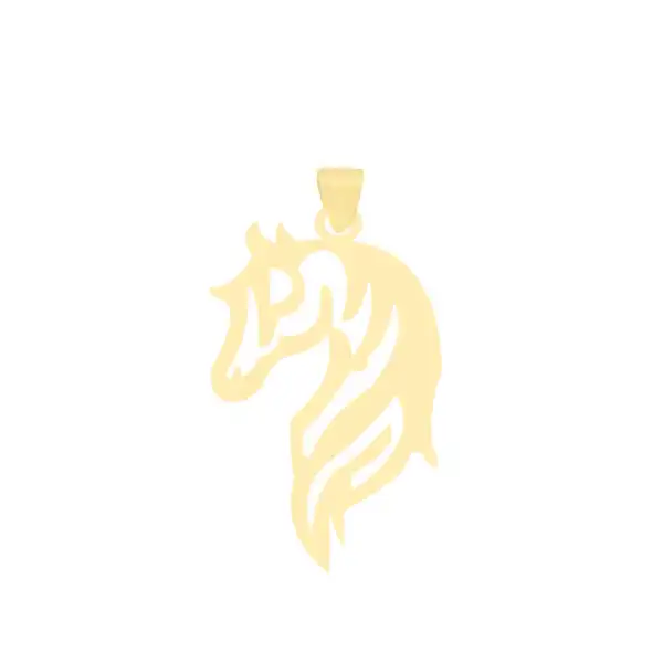 آویز گردنبند طلا 18 عیار زنانه عدنان مدل اسب DG75