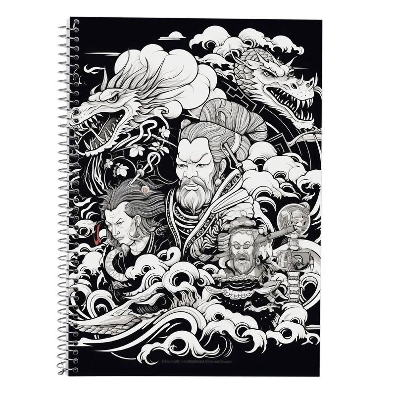 دفتر زبان 50 برگ مدوپد مدل سه خط طرح Vindland Saga کد DF3253