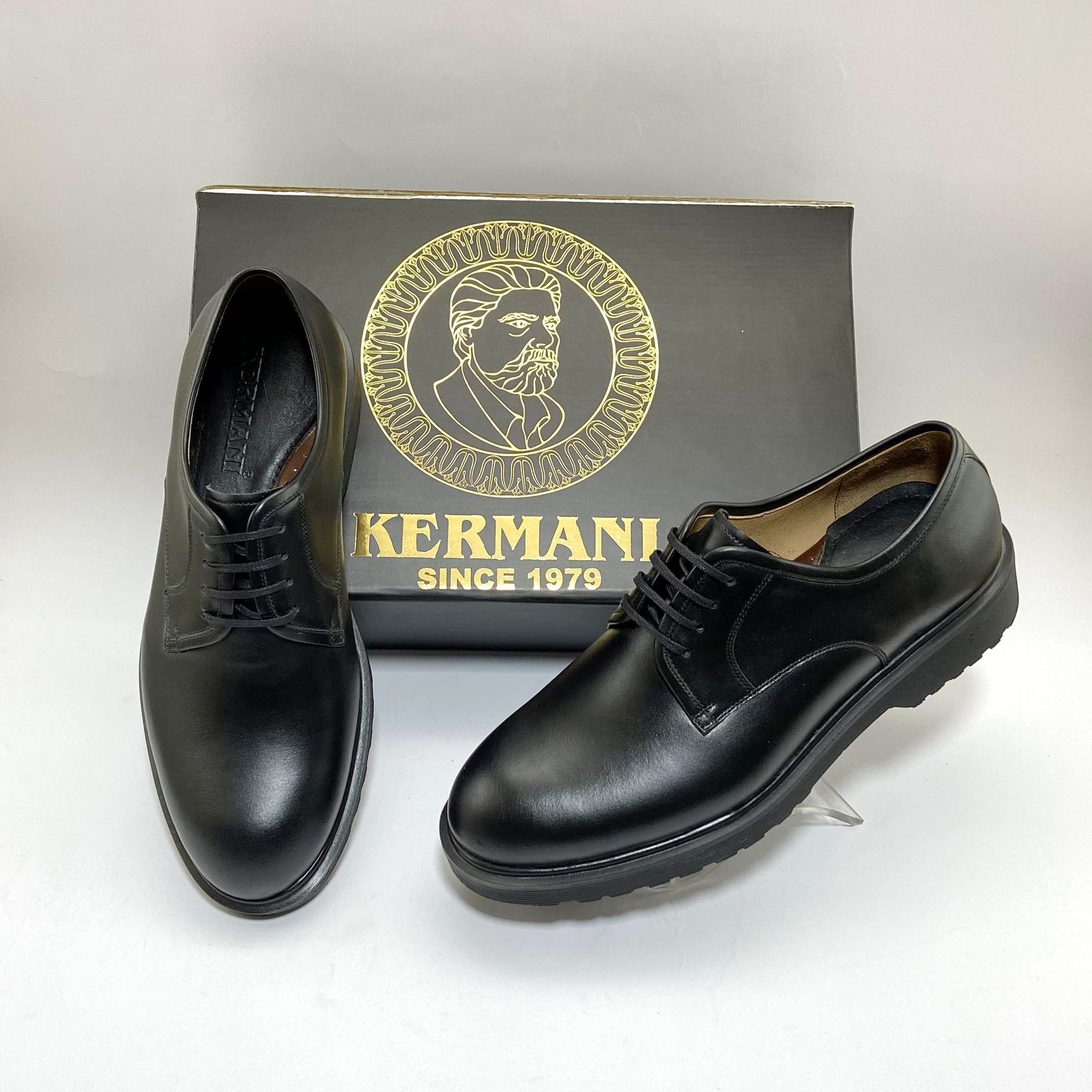کفش مردانه کرمانی مدل چرم دستدوز کد 1066 رنگ مشکی - - 7