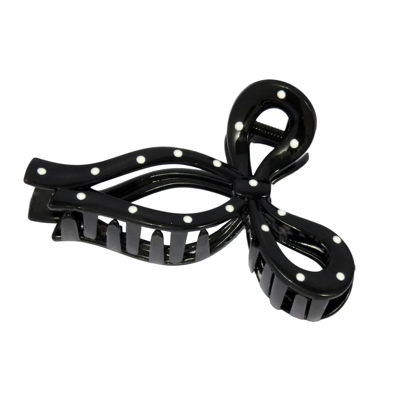 کلیپس مو زنانه مدل پاپیونی خال خال کد G_Lnd_1556