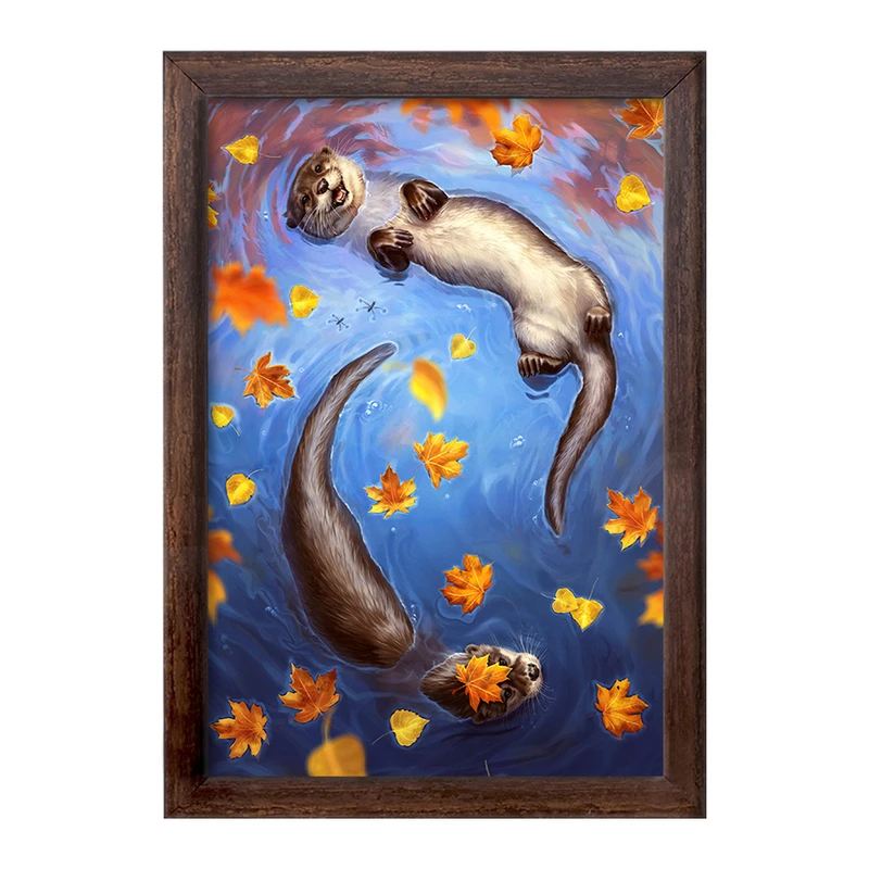 تابلو خندالو طرح سمور آبی کد F1237