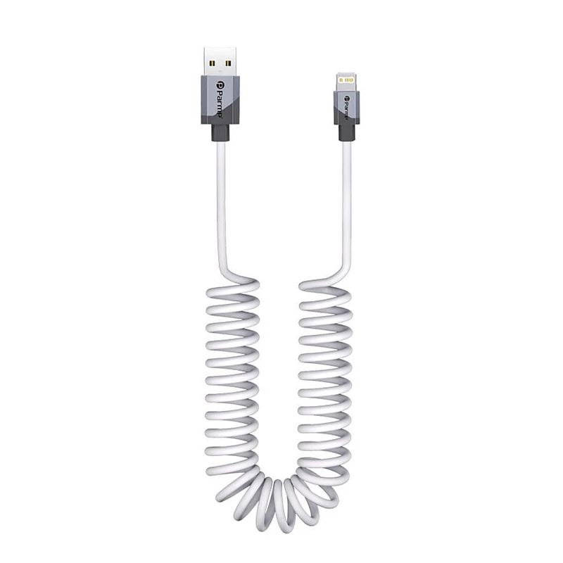 کابل تبدیل USB به لایتنینگ پارمپ مدل SPRING 27AL1.8M طول 1.8 متر 
