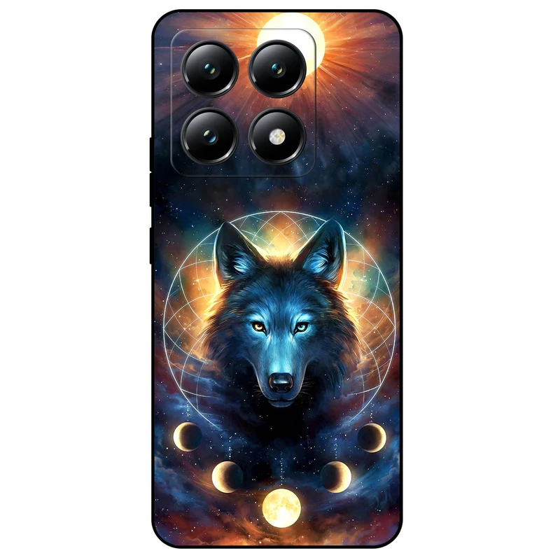 کاور مگافون طرح گرگ و ماه مدل 8006 مناسب برای گوشی موبایل شیائومی 14T