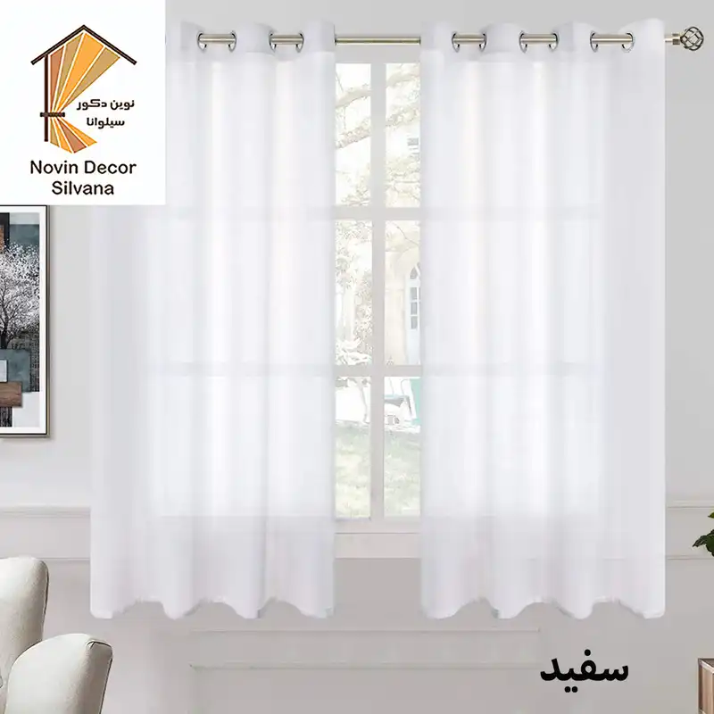 پرده نوین دکور سیلوانا مدل حریر 180 سایز 180 × 140 سانتی متر