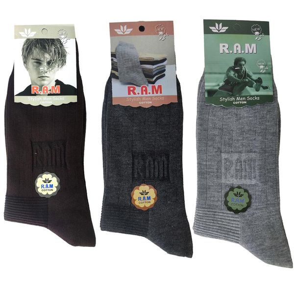 جوراب مردانه مدل نوید  کد A111 مجموعه 3 عددی