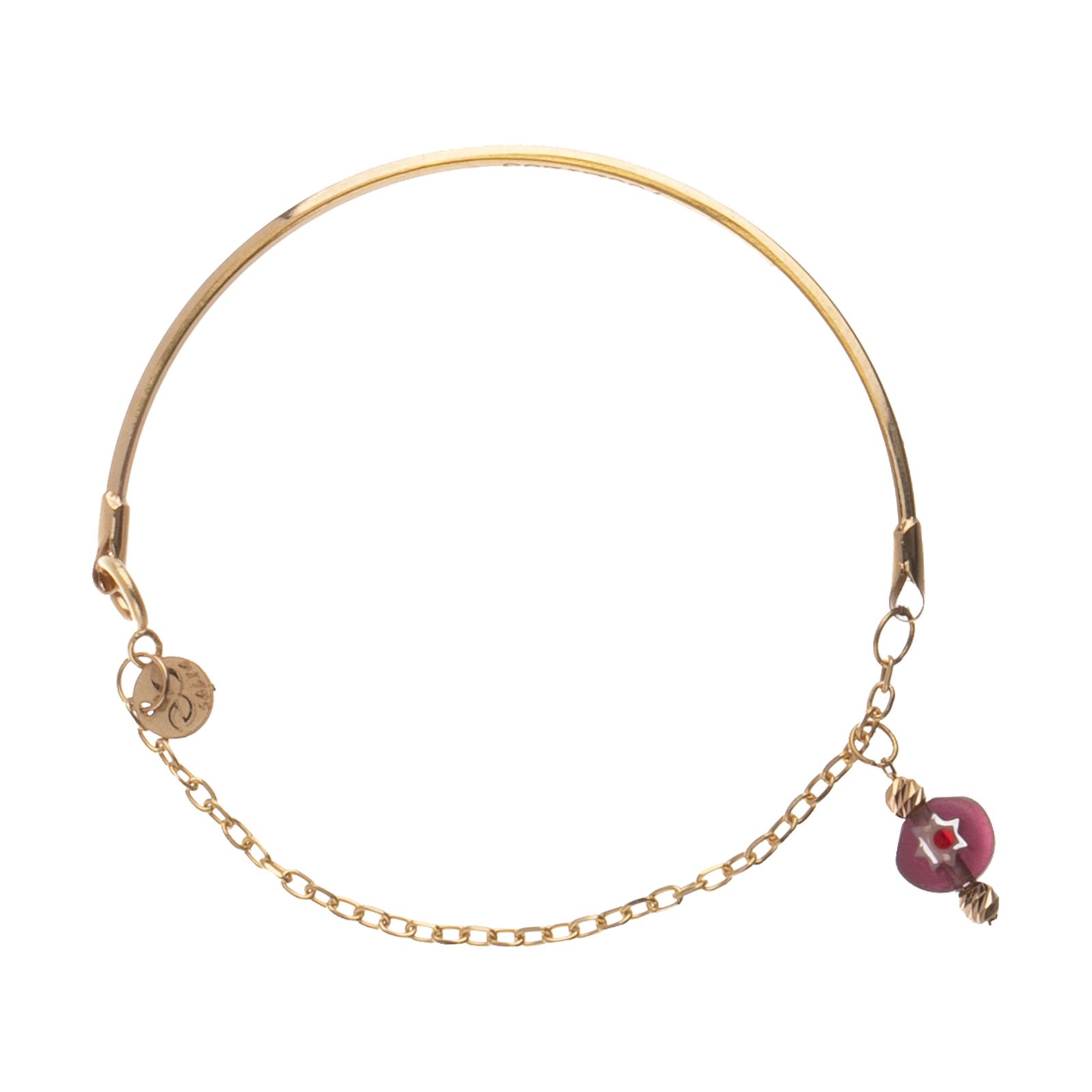 دستبند طلا 18 عیار زنانه مدیسا مدل F1038 -  - 1