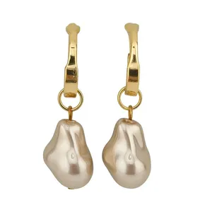 گوشواره میخی زنانه مدل مروارید باروک