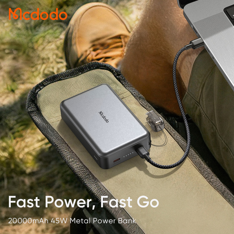 پاوربانک 45 وات مک دودو مدل MC-095 ظرفیت 20000 میلی‌آمپرساعت به همراه کابل USB-C