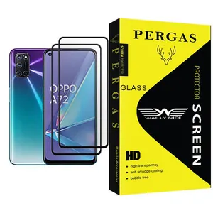 Waily Nice Pergas Glass MIX002 Screen Protector For Oppo A72 Pack Of 2