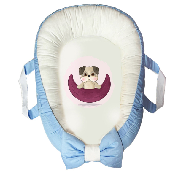 سرویس خواب سه تکه نوزاد مدل گارد محافظ دار طرح سگ کوچولو کد 050