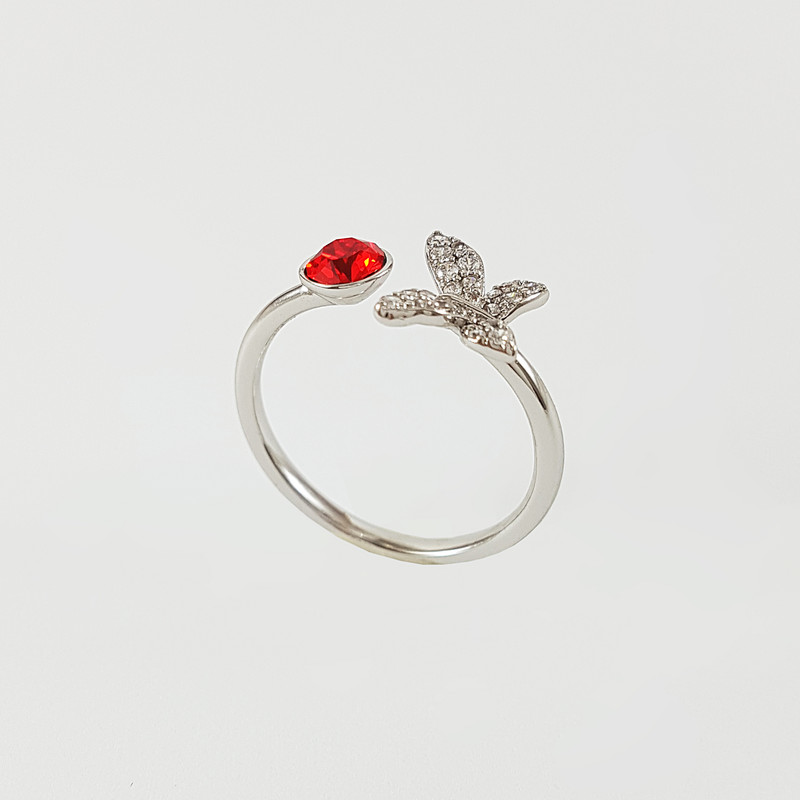 انگشتر زنانه ژوپینگ مدل پروانه کد XP519 انگشتر زنانه ژوپینگ مدل پروانه کد XP519