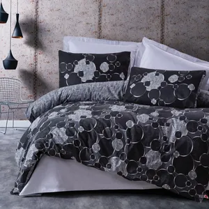 سرویس روتختی کاتن باکس مدل Dark Round Gri تک نفره 3 تکه