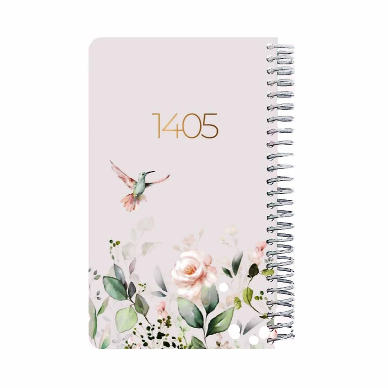  سررسید اروپایی سال 1405 دات نوت مدل روز شمار طرح گل و مرغ