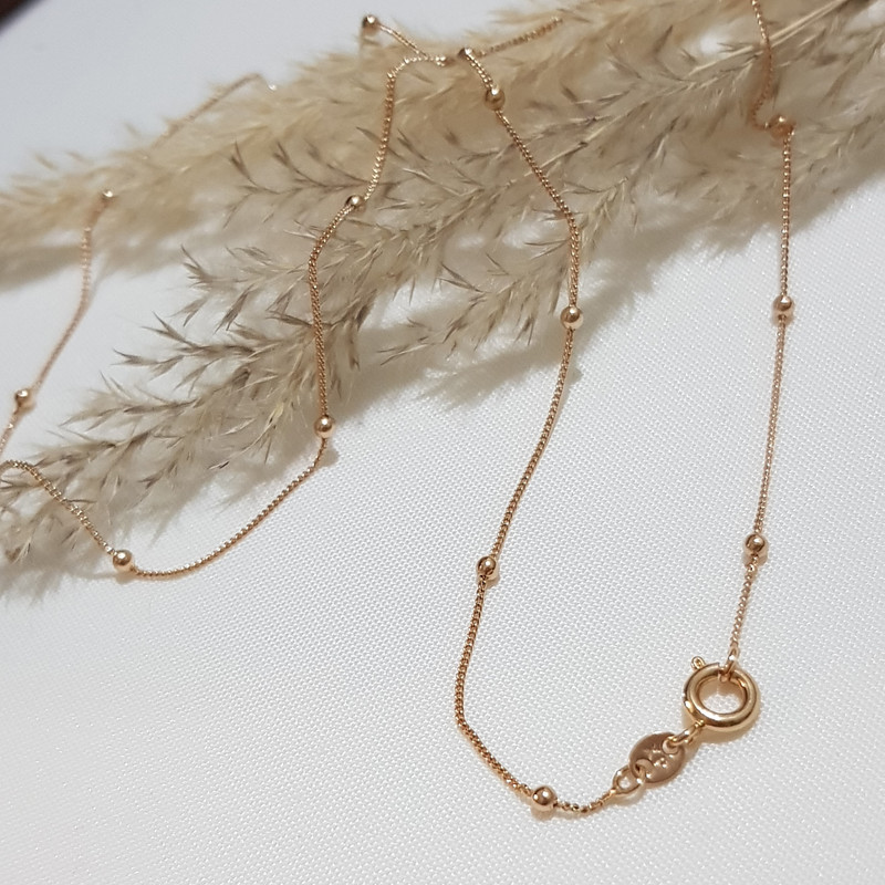 گردنبند زنانه ژوپینگ مدل گوی دار 1310