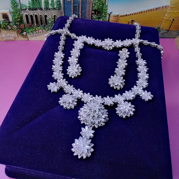 نیم ست نقره زنانه مدل glsr-14400