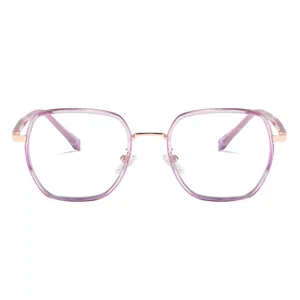 فریم عینک طبی چند ضلعی مدل TJ802C122P81 مناسب برای صورت گرد و بیضی