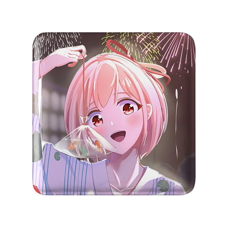 مگنت خندالو طرح چیساتو انیمه لیکوریس ریکویل Lycoris Recoil  مدل مربعی کد 23024