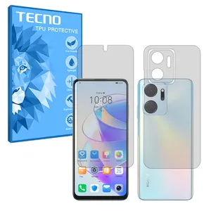 Tecno Resistant model transparent screen protector suitable for Honor X7a Mobile phone along with the back protector